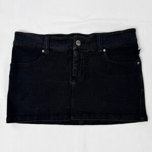 Y2K Black Denim Mini Skirt